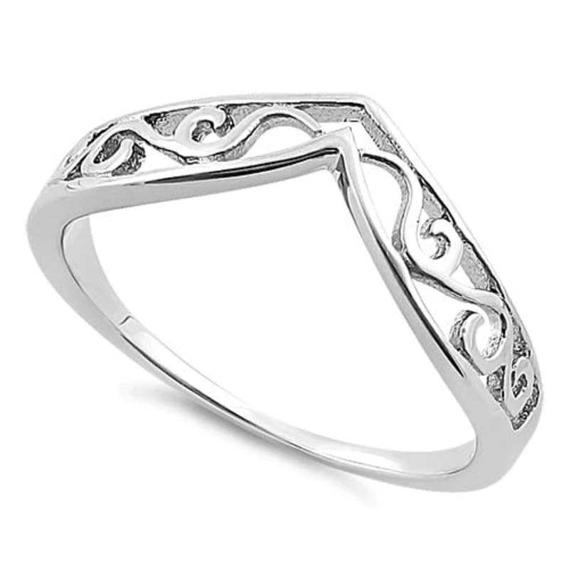 Bague empilable en argent fine en V, le bijou idéal pour votre style bohème chic