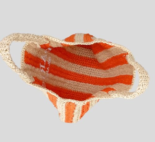 Bolso Tote de Paja para Mujer Verano Color Brillante miniatura 6