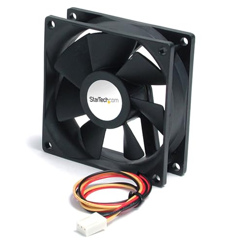 StarTech.com 90x25mm High Air Flow Dual Ball Bearing Computer Case Fan w/ TX3 (FAN9X25TX3H), Black