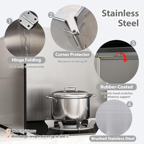 Protector de salpicaduras impermeable para estufa, accesorio de cocina resistente al calor, protección ignífuga y a prueba de quemaduras, cubierta de tabla de fideos fácil de limpiar para seguridad en