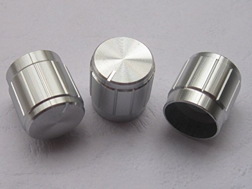 10 pcs Circular Knob Argentate Aluminium Cover 16x15mm