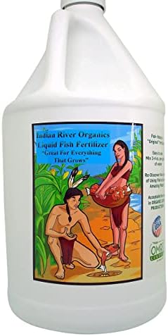 Fish Fertilizer - Omri Listed Hydrolyzed Fish Fertilizer for Plants (1 Gallon) - Liquid Organic Fertilizer for Vegetables, Fruit, Lawns, Blooms & Plants