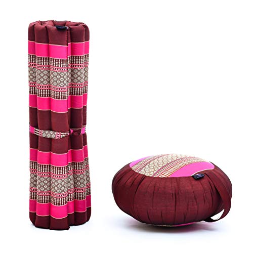 Leewadee Cushion Set-1 Round Yoga Pillow and 1 Square - Image 3