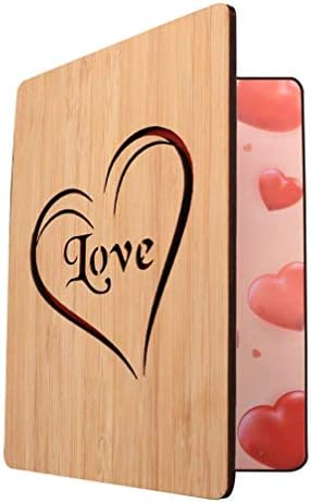 lilymelon Real Bamboo Wooden Love Card - Happy Anniversary Card, Happy Valentine’s Day Card,Mother's Day Card Father's Day Card, Birthday Card For Wife Or Her,OR Just Some One You Love