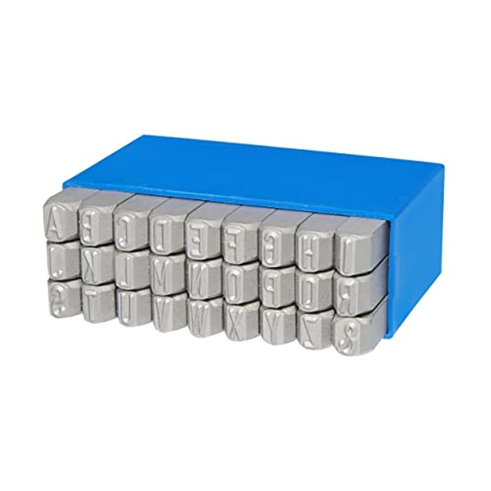 GRAVUREM -S Standardowy zestaw dziurkaczy do liter/stalowe znaczki/duże litery A-Z i / 10 mm - 3/8 cala