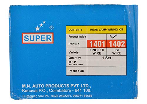Image of Super 1402 H4 Head Lamp Wiring Kit (ISI Wire) with HL Relay (130W /100W or 100W /90W)