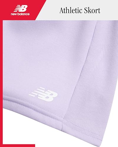 Image of New Balance Girls Skorts Set - 2 Piece Soft Quarter Zip Fleece Pullover & Skirts with Short for Girls Activewear Set (7-12)
