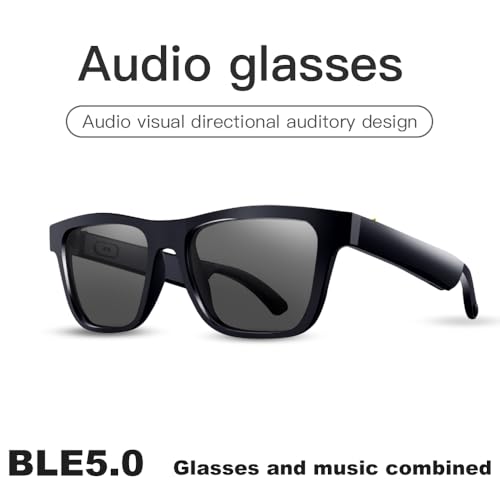 Smart Audio Sunglasses Bluetooth 5.0, IPX4 Magnetic Charging,60H Dual Battery & Voice Control,Flexible Resin Frame,Android,iOS,Windows Compatible2