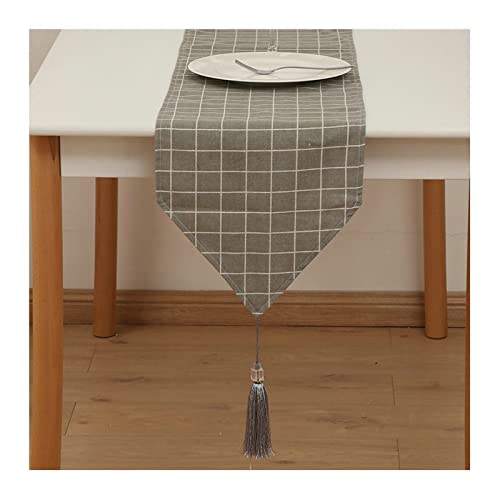 Chemin de table de Noël en lin et coton WXKAGF gris de qualité supérieure
