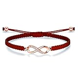 ♥ Tamaño: longitud del colgante infinito/ancho: 2,5 cm/0,8 cm. Cadena de cuerda hecha a mano: 16-24 cm. Adecuado para todas las ocasiones: cumpleaños, día de San Valentín, día de la madre, aniversario, Navidad, Acción de Gracias, fiesta.
