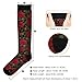 Red Roses Fashion Socks for Women and Men Sport Knee High Compression Socks Support for Running Hiking Fitness