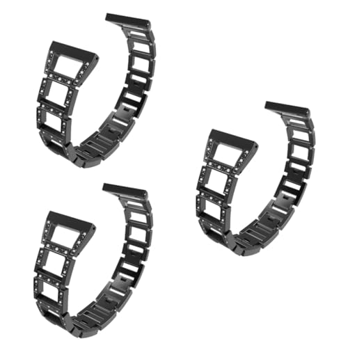 Bracelet de montre en acier inoxydable HEMOTON trapézoïdal Lite de remplacement 2 pièces