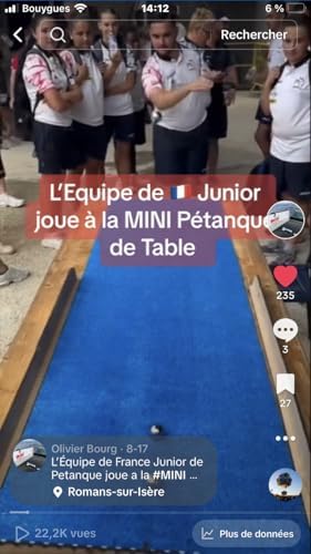 Mini pétanque de table pliant en sac à dos pour apéro et bureau