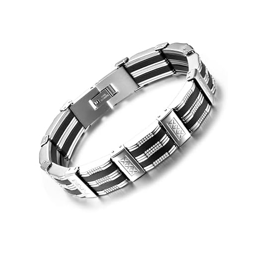 YADOCA Bracelet Hommes Acier Inoxydable Gourmette Homme Bracelets pour Hommes Garçons Argent Bracelet 19cm/21cm Bijoux Homme Cadeau pour Papa Fils Frère Mari
