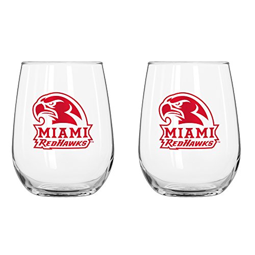 NCAA Curved Beverage Glass, 16-ounce, 2 Pack