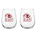 NCAA Curved Beverage Glass, 16-ounce, 2 Pack