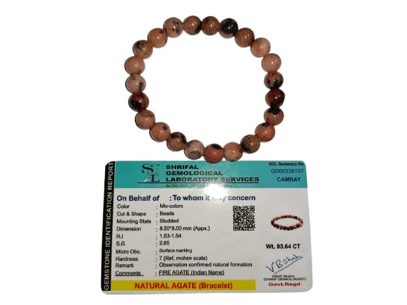 aldomin� Natural Certified Fire Agate Healing Crystal Multi Color Bracelet (Bead Size 8 MM) (B08S7D8ZRP) Amazon Price History, Amazon Price Tracker