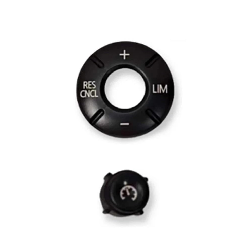 Couvre-bouton de volume de volant pour MINI pour Cooper F54/F55/F56/F57/F60 2014-2021 - Garniture de commutateur de régulateur de vitesse en plastique noir