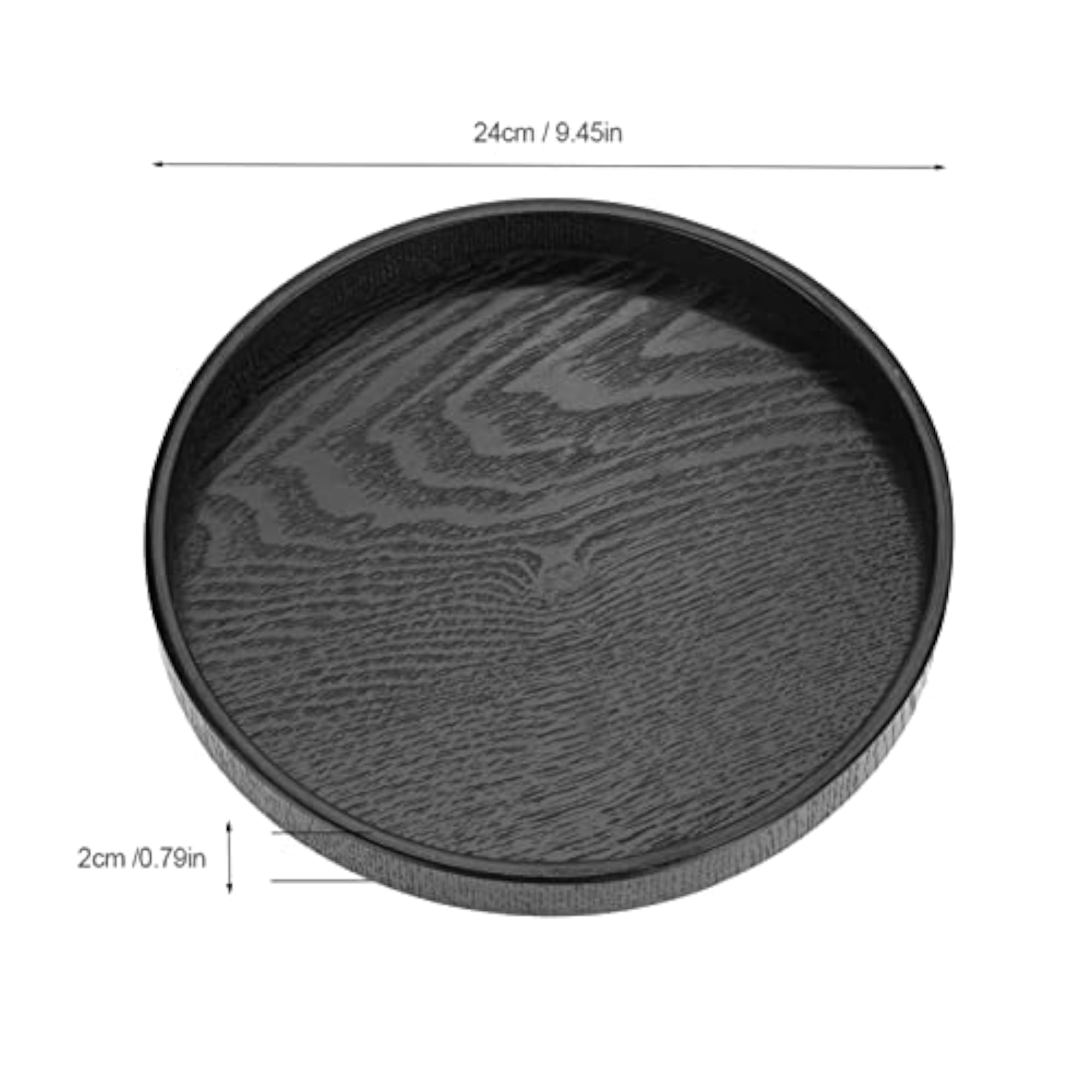 Wood Tea Tray, Large Round Food Tray, Gift Idea