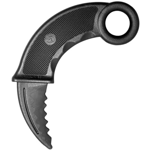 BAY Karambit Gummimesser mit Ringgriff Hartgummi Kunststoff Trainingsmesser Selbstverteidigung Krav Maga Sport Übungsmesser SV Kampfsport