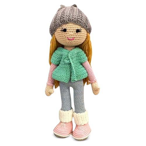 Image of Happy Threads Handmade Crochet Doll - Molly | Amigurumi Toys for Girls & Boys | Soft Doll for Kids | Ideal Crochet Soft Toys for Gifting & Nursery Decor, Eco-Friendly, BIS Certified (100% Cotton)