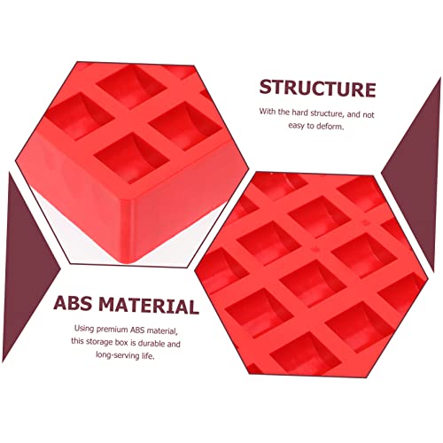 2 piezas cajas multi-rejilla para monedas rojo miniatura 5