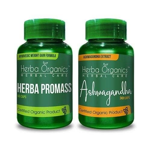 Herba Organics Ayurvedic Weight/Muscle Gain Helping Capsules For Both Men And Women (60 + 30 capsules) Herba Organics Ayurvedic Weight/Muscle Gain Helping Capsules For Both Men And Women (60 + 30 capsules)
