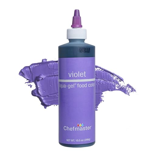 Violet Liqua-Gel® Food Coloring | Vibrant Color | Professional-Grade Dye for Icing, Frosting, Fondant | Baking & Decorating | Fade-Resistant | Easy-to-Use | Made in USA | 10.5 oz