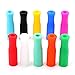 Kingrol 100 Pcs Silicone Straw Tips, Food Grade Reusable Silicone Tip Cover for 6mm Stainless Steel Straw