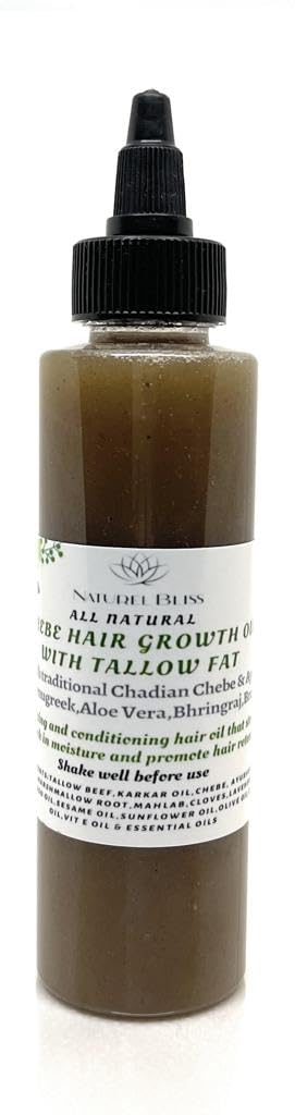 Hair Growth Oil with Croton Zambesicus & Tallow|Infused with Ayurvedic Herbs (4 oz)