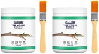 2 curativo ferimentos árvores para poda árvores com escova para reparo feridas árvores, selador, ferramentas reparo ferimentos árvores, arbustos, rosas