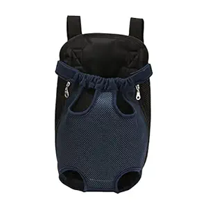 Macaso Pet Carrier Backpack Legs Out Travel Bag for Small Dog Cat M Navy Blue