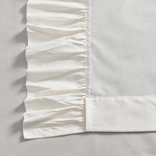 Lush Decor Reyna Ruffle 100% Lined Blackout Window Curtain Panel, Single Panel, 54" W x 84" L, White - Flowy Blackout Curtain - Farmhouse Ruffle Curtains for Bedroom, Living room, or Dining Room by Lush Decor - Image 7