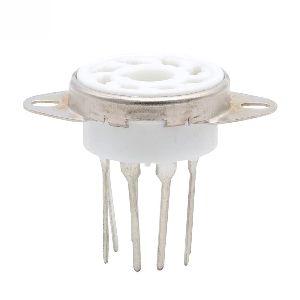 Zoccoli in Ceramica, 8 Pin K8A Zoccoli in Ceramica Ottale for Valvole Base Perni Lunghi for KT88 KT66 6SN7 5AR4 GZ34 5881 6V6 5U4G 6550 6J7 6SJ7 AMP Fai da Te(Tin Plated 10pcs)
