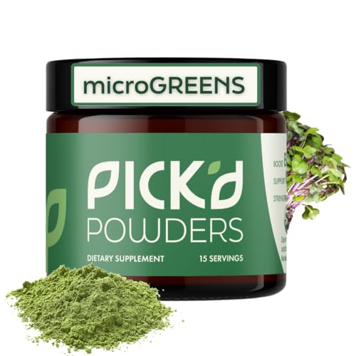 PICK'D POWDERS Microgreens Powder – Daily Greens Powder Support for