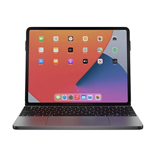 Brydge Pro+ Wireless Keyboard with Trackpad Compatible with iPad Pro 12.9-inch (2020 & 2018) | Aluminum Wireless Bluetooth Keyboard | Long Battery Life | (Space Gray)