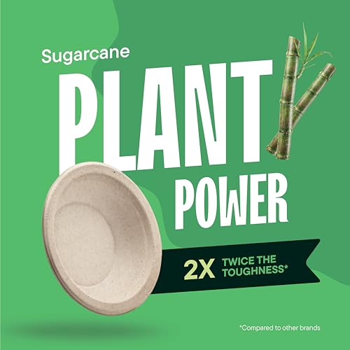 image for Stack Man Paper Bowls, 100% Compostable Disposable Soup Bowl [125-Pack