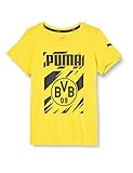 Normale Passform PUMA BVB ftblCore Graphic Tee Jr T-Shirt, Cyber Yellow Black, 176