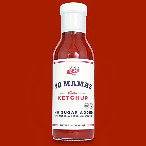 Yo Mama's Foods Keto Classic Ketchup – Pack of (2) - Zero Calorie, No Sugar Added, Low Carb, Vegan, Gluten Free, Paleo Friendly, and Made with Whole Non-GMO Tomatoes! - Thumbnail 2