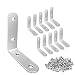 LuckIn Corner Braces 2 x 2 inch, Corner Braces Stainless Steel 304 with Screws, Right Angle L Brace for Shelves Furniture Wood, 10 Pcs