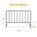 AdirPro Crowd Control Barricade – 5-Foot Length Interlocking Barricade Fence – Weatherproof 16-Gauge Steel – Great Barricade for Events, Road Closure & High Traffic Areas (4 Pack)