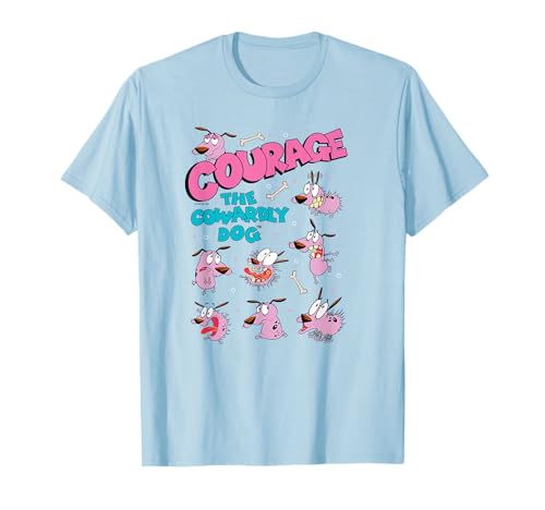 Courage The Cowardly Dog Moods of Courage Collage Cartoon T-Shirt