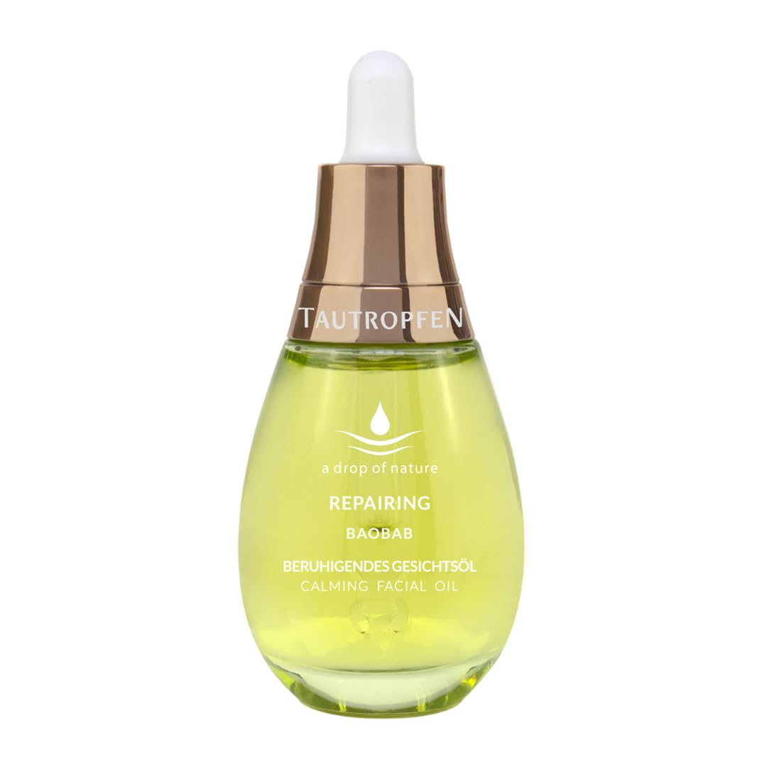 Tautropfen natural cosmetics, skincare, soothing facial oil for all skin types with baobab, 35 ml