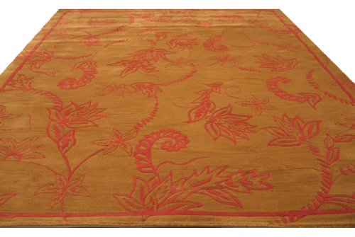 Eorc Ie115Bn8X10 Hand-Tufted Wool Sandra Rug, 7'9 X 9'9, Brown #TOP2