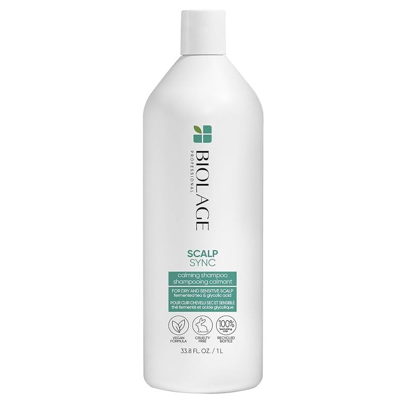 BIOLAGE ScalpSync - Champú calmante para cuero cabelludo seco y sensible, 1000 ml
