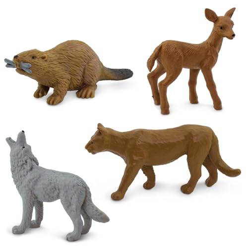 Safari Ltd Nature TOOB - 12 Mini Figurines with Rabbit, Beaver, Doe, Gray Wolf, Fox, Black Bear, Moose, Mountain Lion, Bald Eagle, and More - Educational Toy for Boys, Girls & Kids Ages 3+ by Safari Ltd. - Image 5