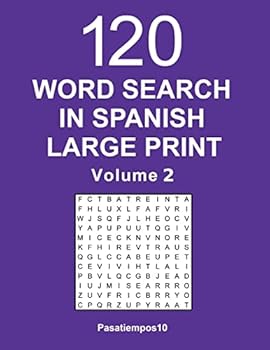 Paperback Word Search in Spanish Large Print - Volume 2 [Spanish] [Large Print] Book