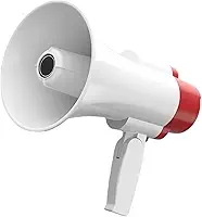 Megafone Profissional Recarregável Amplificador De Voz Com Gravação de 260 Segundos e Sirene