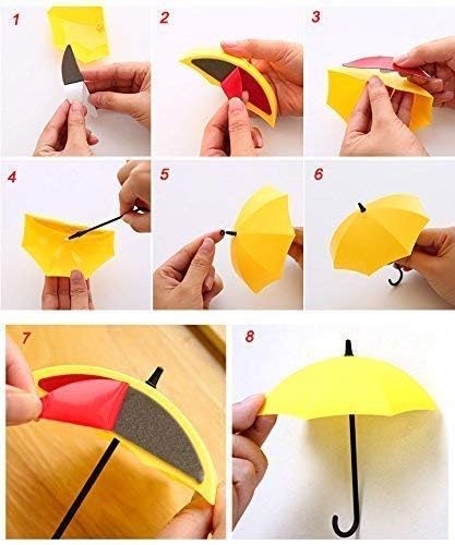 Image of Yamuna Colorful Umbrella Key Holder, Key Hanger,Wall Key Rack,Wall Key Holder,Key Organizer for Keys, Jewelry for Home Office (Pack of 1)(Assorted Color) - 04