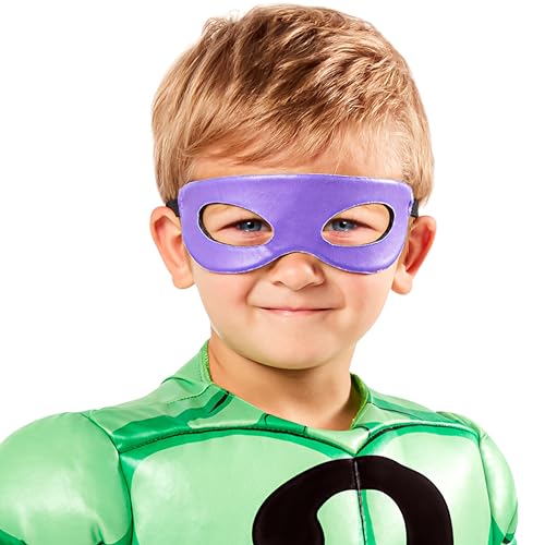 Disfraz infantil Riddler con mameluco y máscara miniatura 3